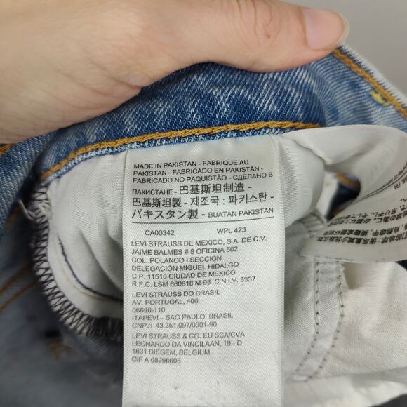 Levis Wedgie Icon Fit Jeans Womens 27 Light Wash Preppy Button Fly Boho Straight - Picture 10 of 13